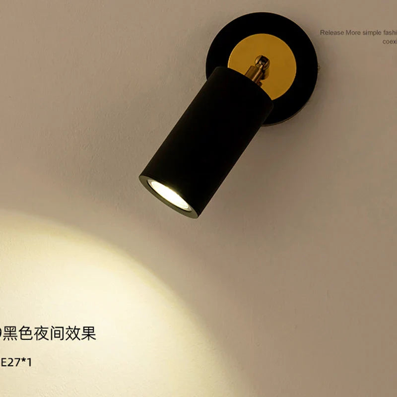 Modern Gold Rotatable COB LED Wall Sconce Spotlight for Home & Restaurant