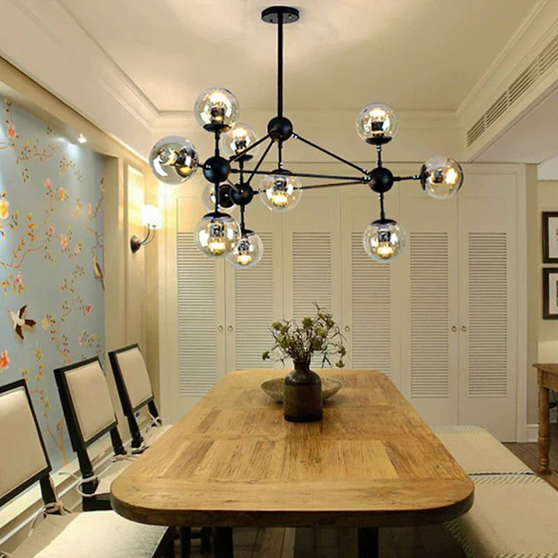 Magic Bean Glass Ball Chandelier - Vintage Industrial Loft Hanging Light