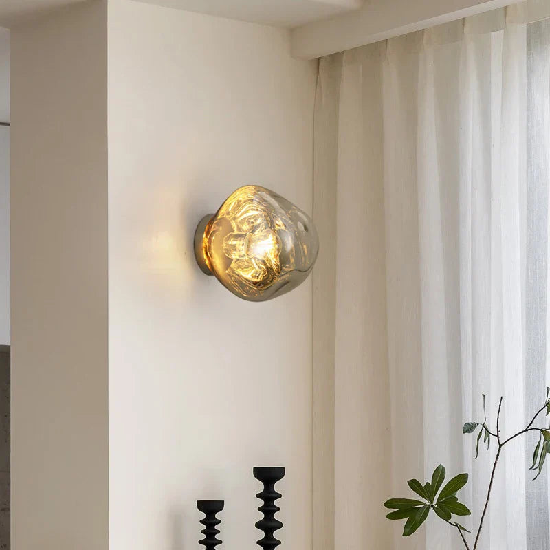 Glass LED Wall Lamp: Modern Lighting for Living Room, Hallway, Bedroom & Decor