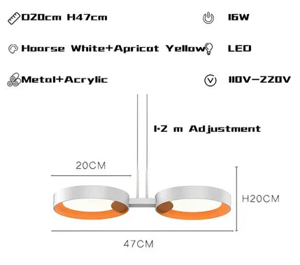 Modern LED Pendant Lamp for Living Room Dining Table Lighting