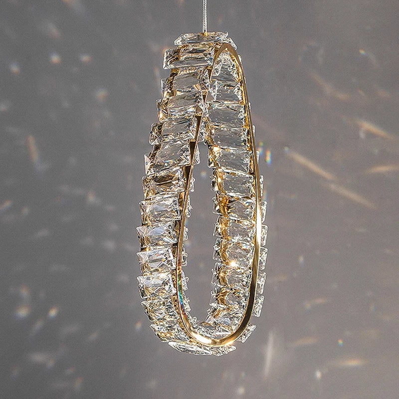 LED Crystal Chandelier for Bedroom Living Room Luxury Ceiling Light