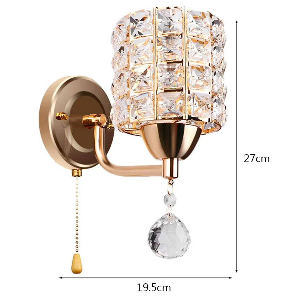 Modern Crystal Wall Lamp for Home Living Room Bedroom Decor