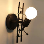 Little Man LED Wall Light: Modern, Simple, Creative Design for Children's Bedroom