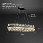 Crystal LED Chandelier: Luxury Living Room Pendant Light with Modern Design