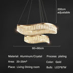 Crystal Chandelier Luxury LED Lighting for Living Dining Kitchen Bedroom