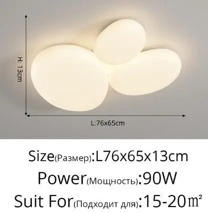Nordic Cream LED Ceiling Lamp - Modern, Minimalist for Living Room, Bedroom, Restaurant