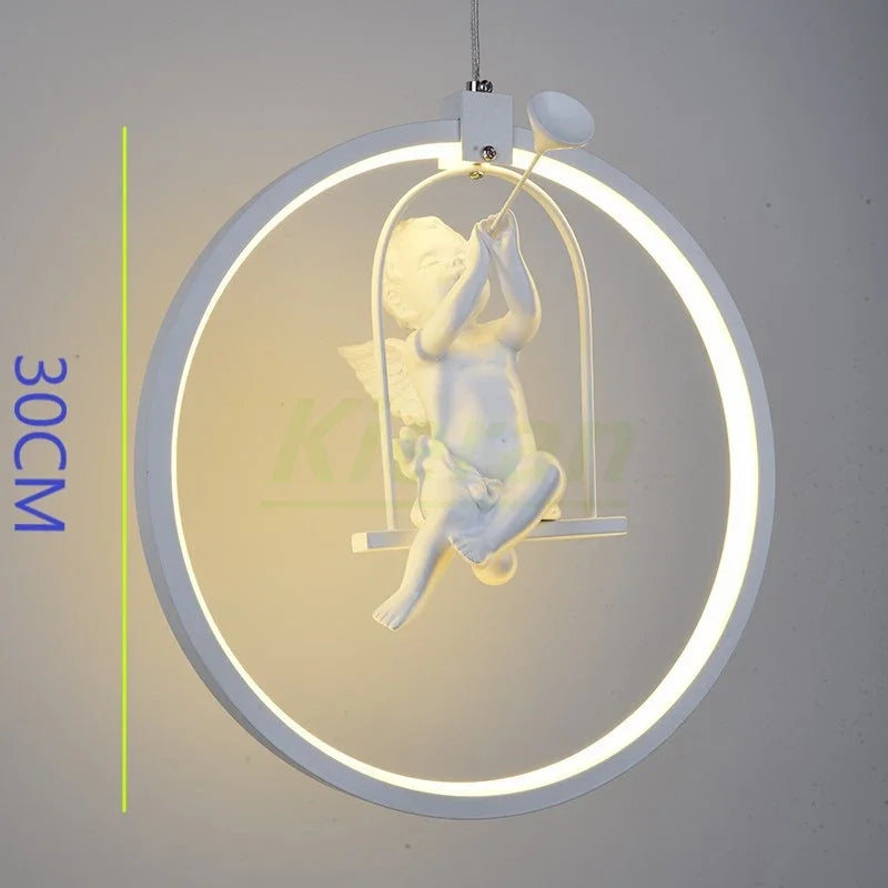 Nordic Angel LED Chandelier for Bedroom Dining Living Room Decor