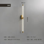 Gold Geometric Lines Wall Lamp for Bedroom and Living Room Decor