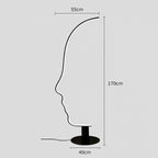 Modern Human Face Art Floor Lamp: Creative Nordic Design for Living Room, Bedroom.