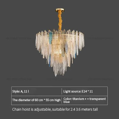 Glass Chandelier Light for Living Room, Bedroom, Dining: Luxury Art Designer Lighting