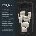 Acrylic LED Chandelier: Modern Light Luxury Dimmable Pendant for Living Room-Elegant Lighting Fixtures