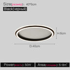 Modern Round Ceiling LED Lamp for Bedroom, Minimalist Design for All Rooms