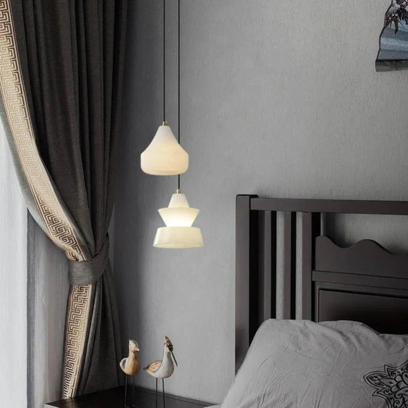 Alabaster Pendant Lights LED Designer Hanging Lamps For Living Room