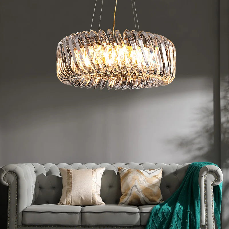 Crystal LED Ceiling Chandelier: Elegant European Home Décor Pendant Lights
