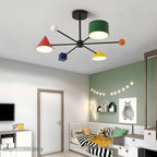 Modern Macaron LED Chandelier: Kids Room Decor, Indoor Hanging Light Fixtures