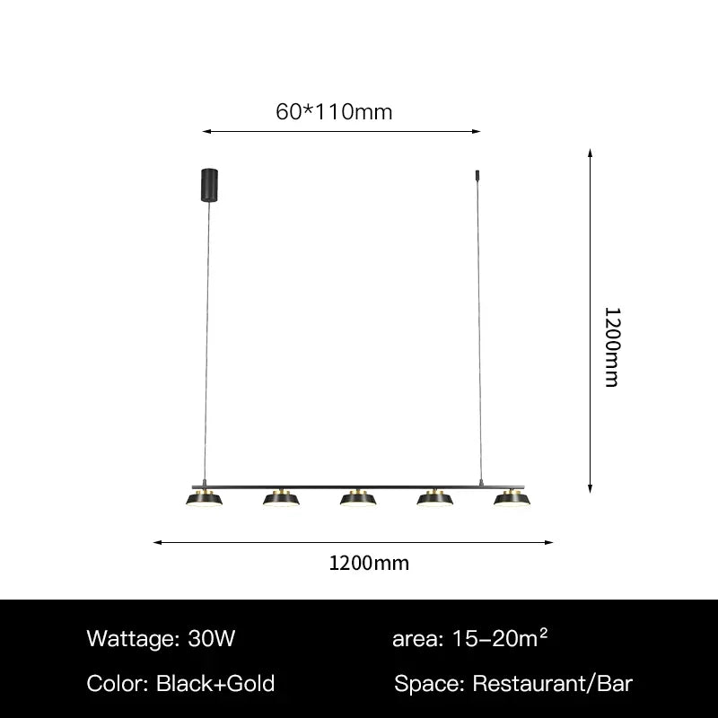 Neutral Light Dining Room Chandelier: Black Ceiling Pendant for Kitchen Table