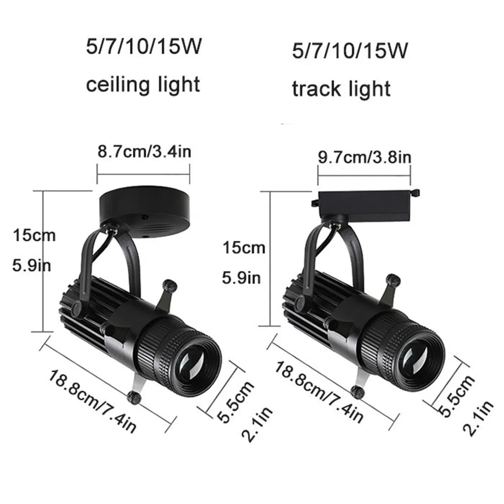Adjustable Aperture LED Spotlight 5/7/10/15W - Ideal for Bar, Shop & Commercial Use