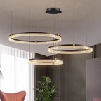Black Acrylic LED Pendant Light for Modern Home Decor