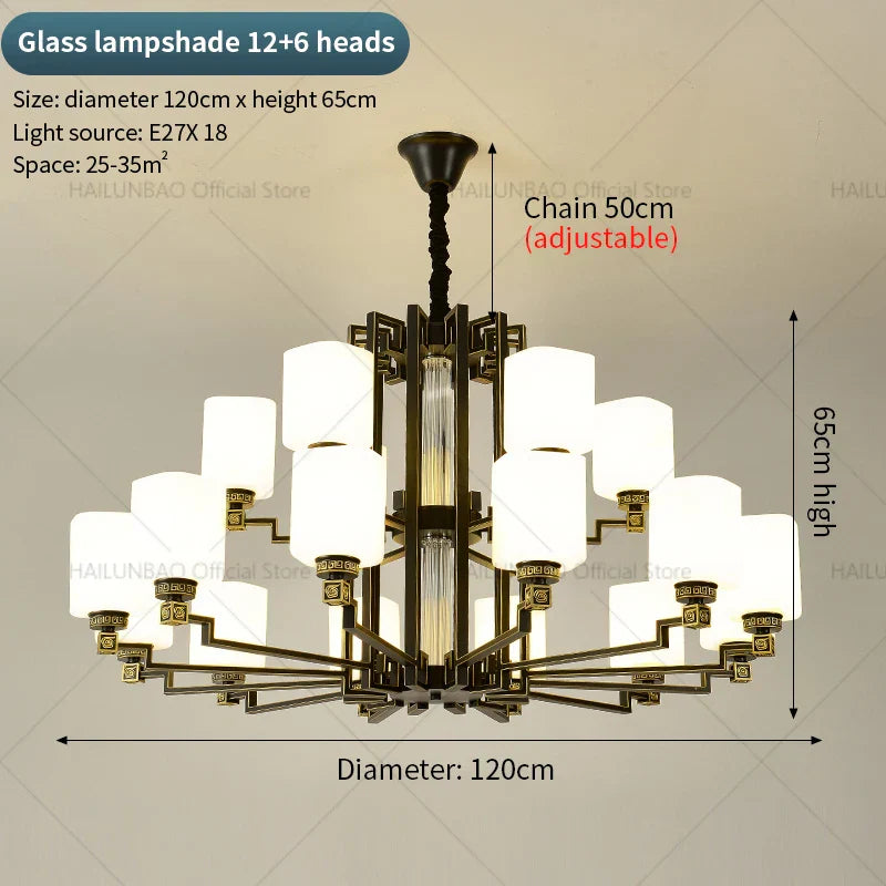 2024 New Duplex Villa Chandelier: High Jump Floor Hollow Lamps Lighting