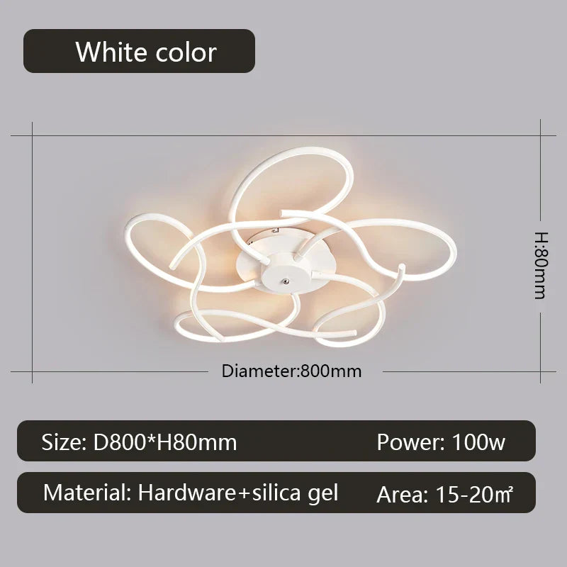 Modern LED Chandelier for Smart Home Alexa, Living Room and Bedroom Décor