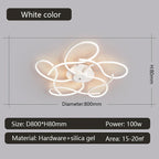 Modern LED Chandelier for Smart Home Alexa, Living Room and Bedroom Décor