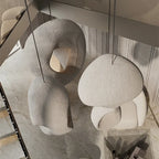 Nordic Wabi-sabi Pendant Lights for Irregular Living Room Chandelier