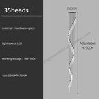 Modern LED Chandelier Pendant Light for Loft Staircase Lighting