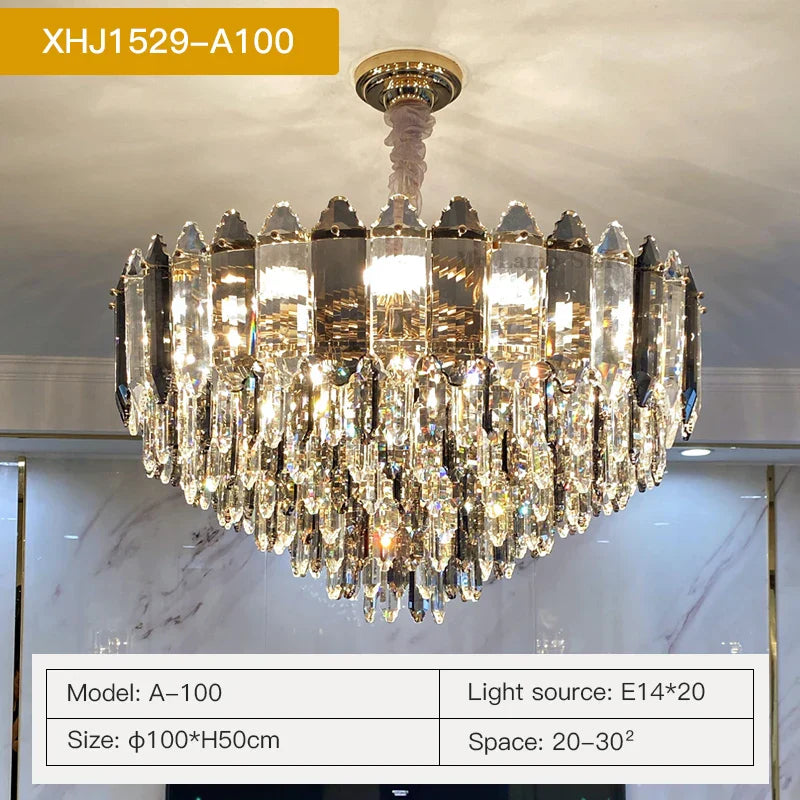 Crystal Chandelier: Post Modern Luxury Light for Living Room, Bedroom, Kitchen & Dining Room