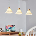 Pleated Pendant Lights: Nordic E27 Base Chandelier for Dining Room, Kitchen Island Lighting