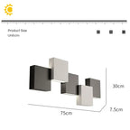 Geometric LED Wall Sconce Black White Light for Living Room Bedroom Hallway