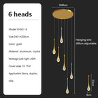 Crystal Chandelier: Modern LED Pendant Light for Villa Living Room and Attic