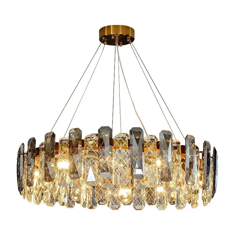 Crystal LED Chandelier: Modern Luxury Pendant Light for Bedroom, Restaurant, and Home Decor