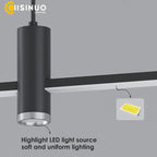 Adjustable LED Pendant Light in Black/Gold for Office Dining Living Room