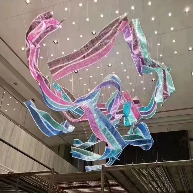 Glass Chandelier Pendant Lights Colored Living Room Hotel Lighting