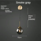 Golden Glass Ball Wall Sconce Light Fixture for Modern Living Room Decor