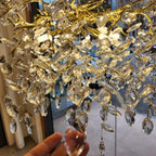 Nano Crystal Chandelier Horse Eye Pendant LED Lighting for Luxury Living Room & Hall