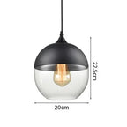Wood Color Glass LED Pendant Light for Bedroom Dinning Living Room