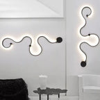 Contemporary Acrylic Wall Lamps in White/Black Iron for Home Decor