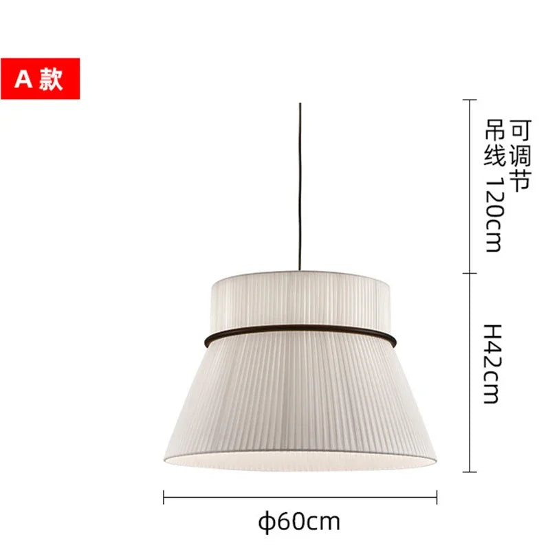Folie Pendant Light: Modern Fabric Lampshade for Bedroom & Dining Room