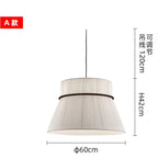 Folie Pendant Light: Modern Fabric Lampshade for Bedroom & Dining Room