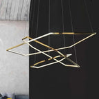 Modern Luxury Hexagon LED Pendant Chandelier for Living Room and Bedroom