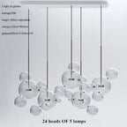 Glass Bubble Ball LED Chandelier Mickey Light for Restaurant, Bar, and Store