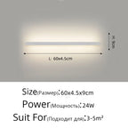 Acrylic LED Wall Lamps with Hooks for Bedroom Shelves & Background Wall Decor