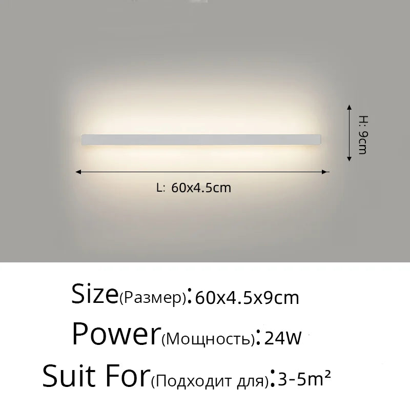 Acrylic LED Wall Lamps with Hooks for Bedroom Shelves & Background Wall Decor