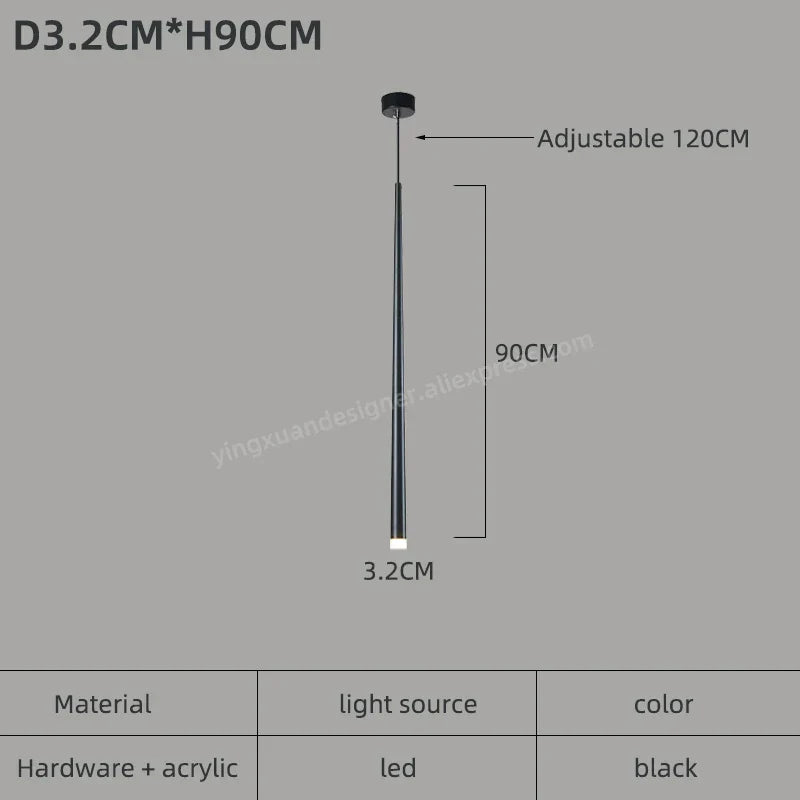 LED Conical Staircase Chandelier Pendant - Modern Duplex Loft Hanging Lights