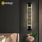 Crystal LED Wall Sconce: Luxury Gold Light Fixture for Home Decor