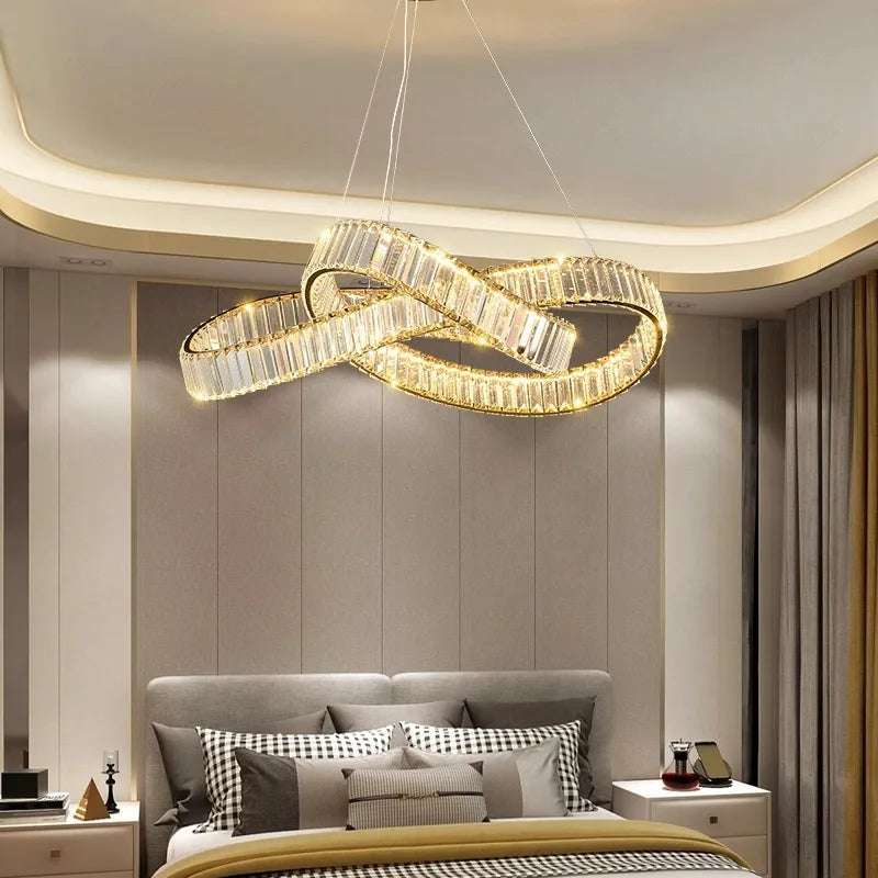 Crystal Chandelier Pendant Lamp for Modern Living Room & Dining Room Lighting