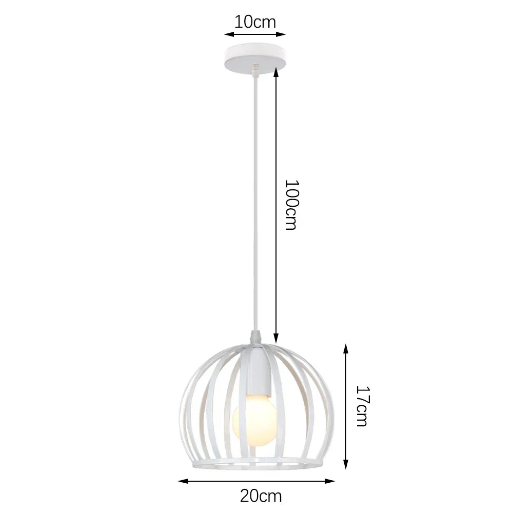 Industrial Vintage LED Pendant Light for Home Living Room Lighting