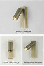 Rotatable 3W LED Wall Sconce Lamp for Bedroom, Hotel - Modern, Black, White