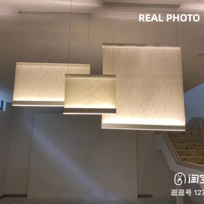 Modern Minimalism Dining Room Fabric Pendant Light